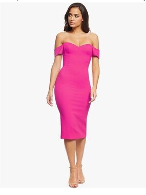 Dress the Population Bailey Dress in  Bright Fuchsia / Hot Pink